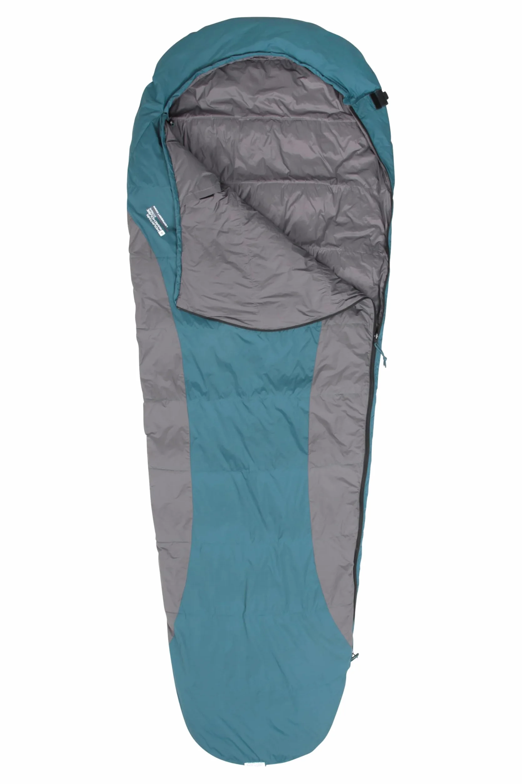 Mountain Warehouse Saco de Dormir de plumón Ligero Extreme - Saco de Dormir Tipo Momia, Capucha, Cremallera bidireccional - para Viajar con Mochila, Viajar