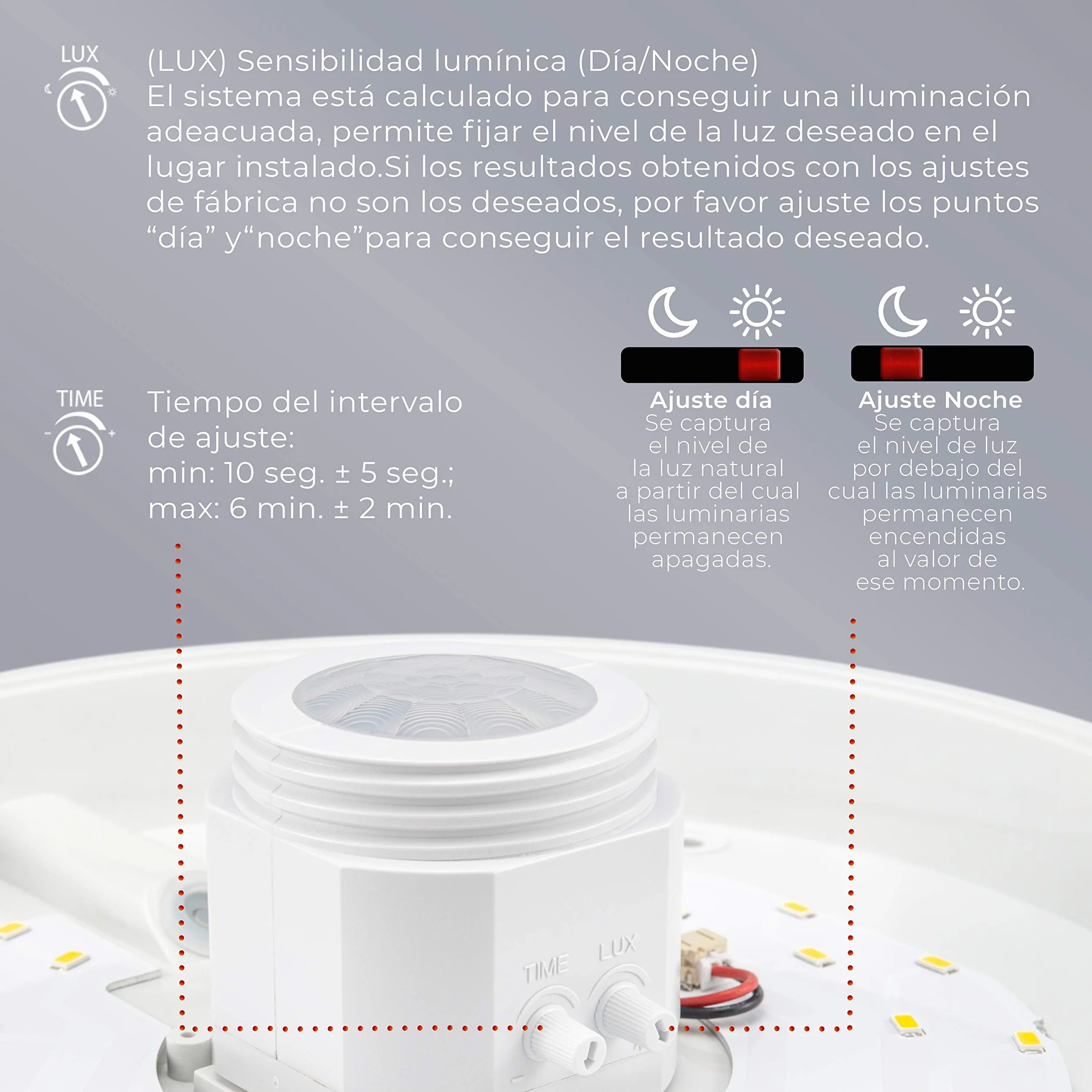 Popp® Plafón LED con Sensor de Movimientos IP20 16W 4000K 1150Lumen SMD2835 SM-11B Pack 1 unidad