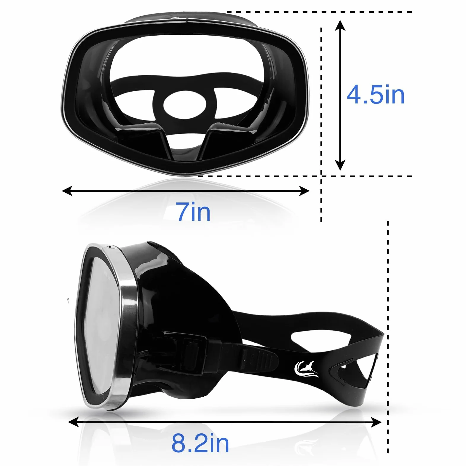 Mascarilla Gafas Buceo con Válvula de Drenaje Amplia Vista Adecuada para Adultos, Buceo, Buceo Libre y Esnórquel