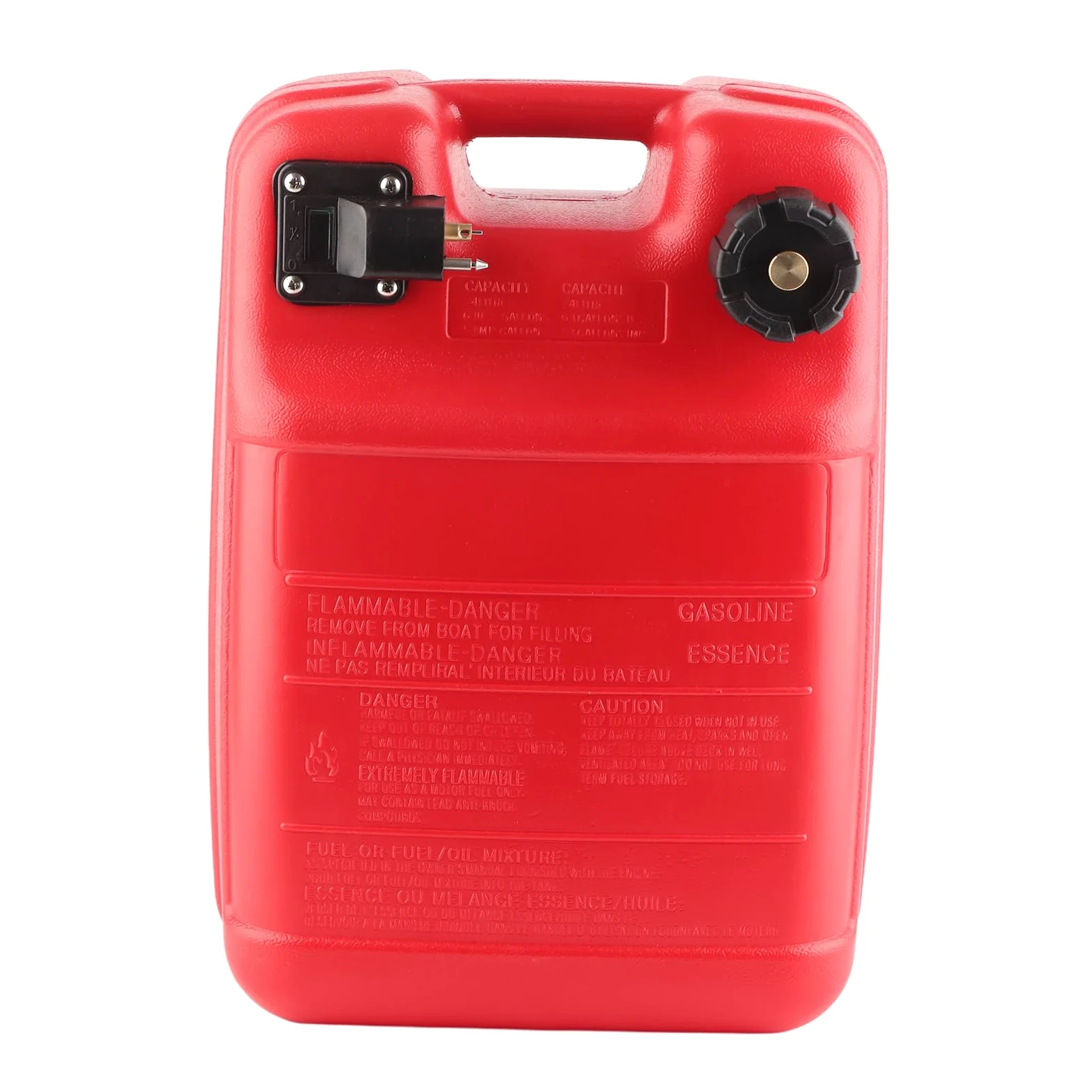 Depósito de para Barcos 24L Portátil con Diseño de Escape Repuesto para Tanque de Marino para Motores Fueraborda Compatible con Varios Modelos