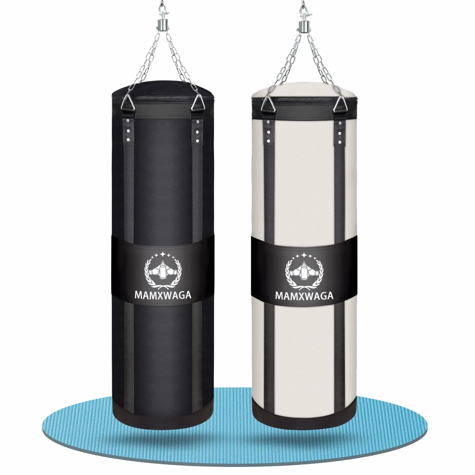 Saco de Boxeo para Adultos 120 cm Colgante Anti-Swing con Rotador Carga Máxima 80KG