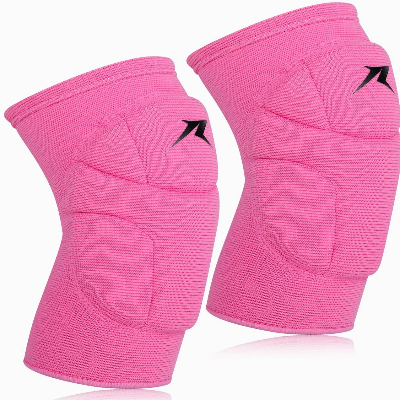 Rodilleras de voleibol rosa, protector de rodilla para niñas y mujeres con almohadillas de alta protección, rodilleras de grado profesional para correr, tenis, yoga, ciclismo, gimnasio