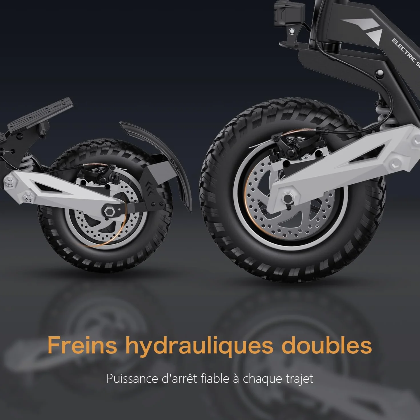 RAYI T10 Patinete Eléctrico para Adultos 48V 13.5Ah 45-50km Autonomía Ruedas 11 Pulgadas Arranque por Llave
