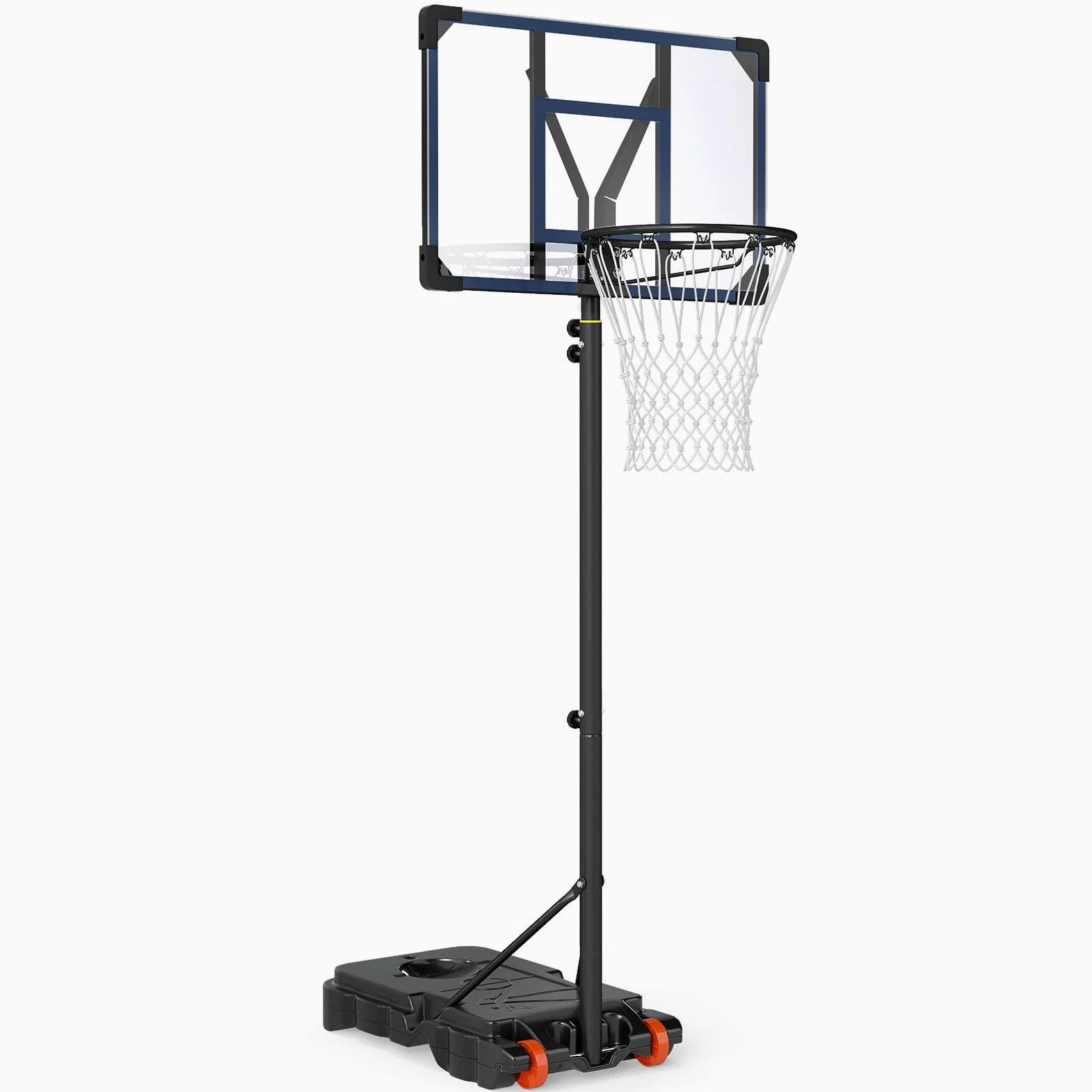 GYMAX Aro de Baloncesto para Niños, Canasta Ajustable, Altura Regulable, Base Rellenable con 2 Ruedas, Soporte para Interior y Exterior para Niños y Jóvenes