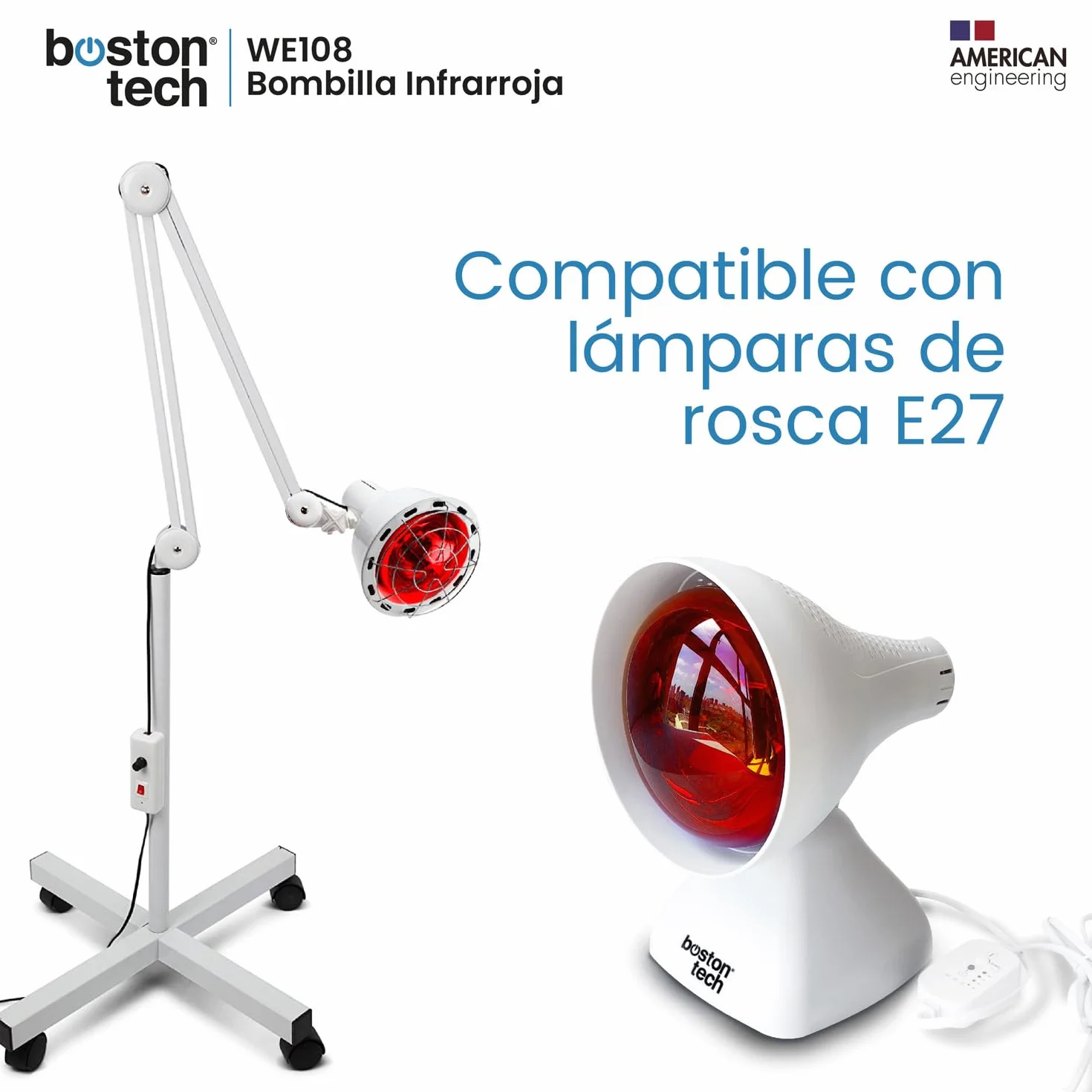 Bombilla Infrarroja para Termoterapia Boston Tech E27 12x0,03x16,5 cm