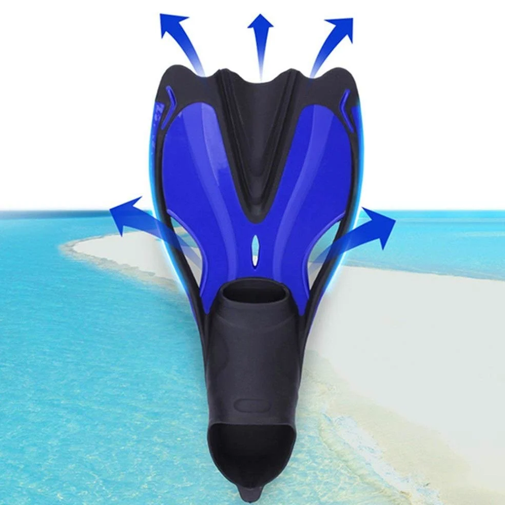 Aletas de Pato Buceadora Entrenamiento de Buceo Snorkel Aletas Corto Hijos Adultos Equipo Snorkel for Mejorar la Velocidad Piscina para Bucear y Nadar