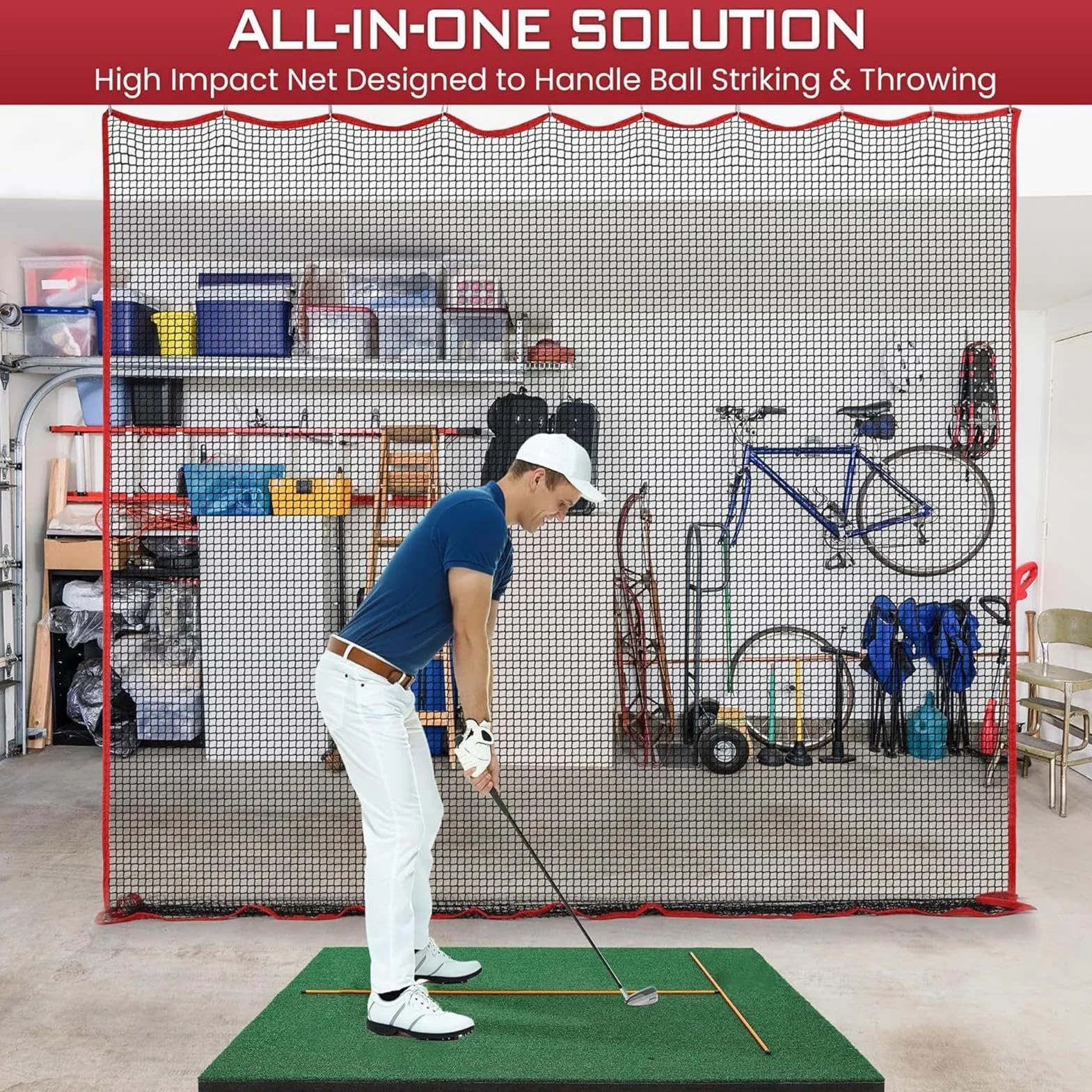 Red de golf para entrenamiento de béisbol y softbol, práctica de lanzamiento y bateo