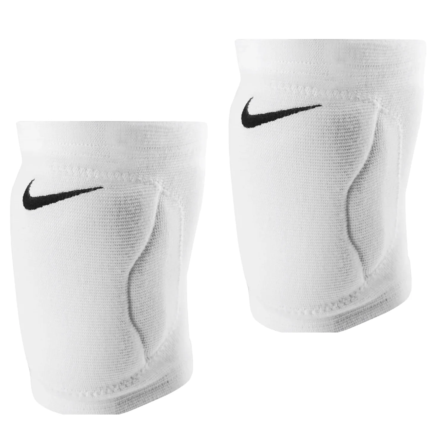Nike Rodilleras Dri-Fit Premium (1 par), Essential/Streak/Varsity, amortiguación/absorción del sudor/unisex (blanco rayado - XS/S)