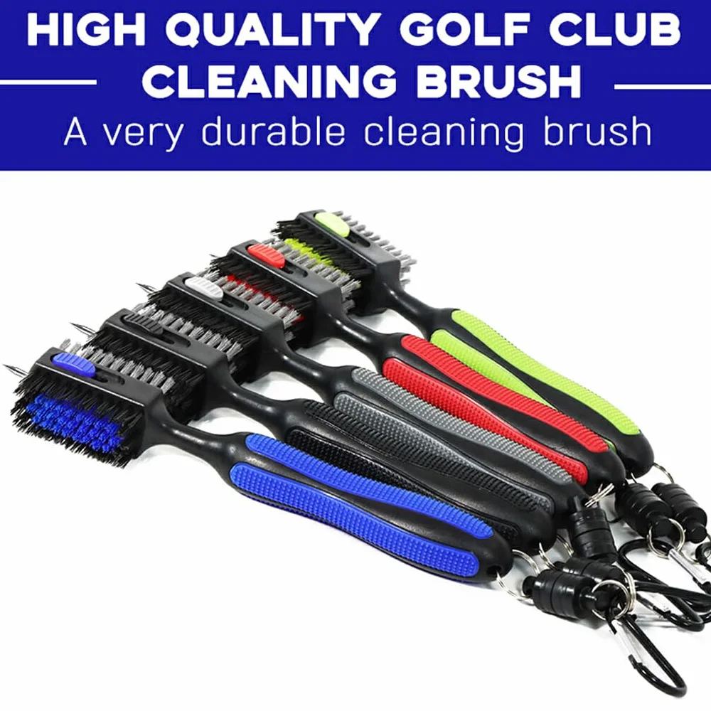 BEALIFE Cepillo de Limpieza de Palos de Golf, Herramienta de Mantenimiento de Manchas de Eje de Golf Reutilizable portátil Antideslizante con Punta de Ranura para Deportes al Aire Libre, Genial