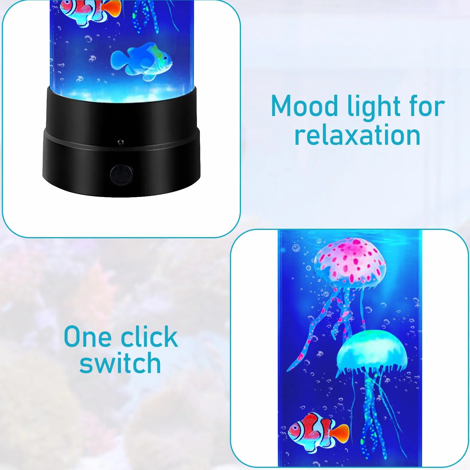PORFOYO Lámpara de medusas lava 17 modos cambio color mando distancia luz nocturna acuario