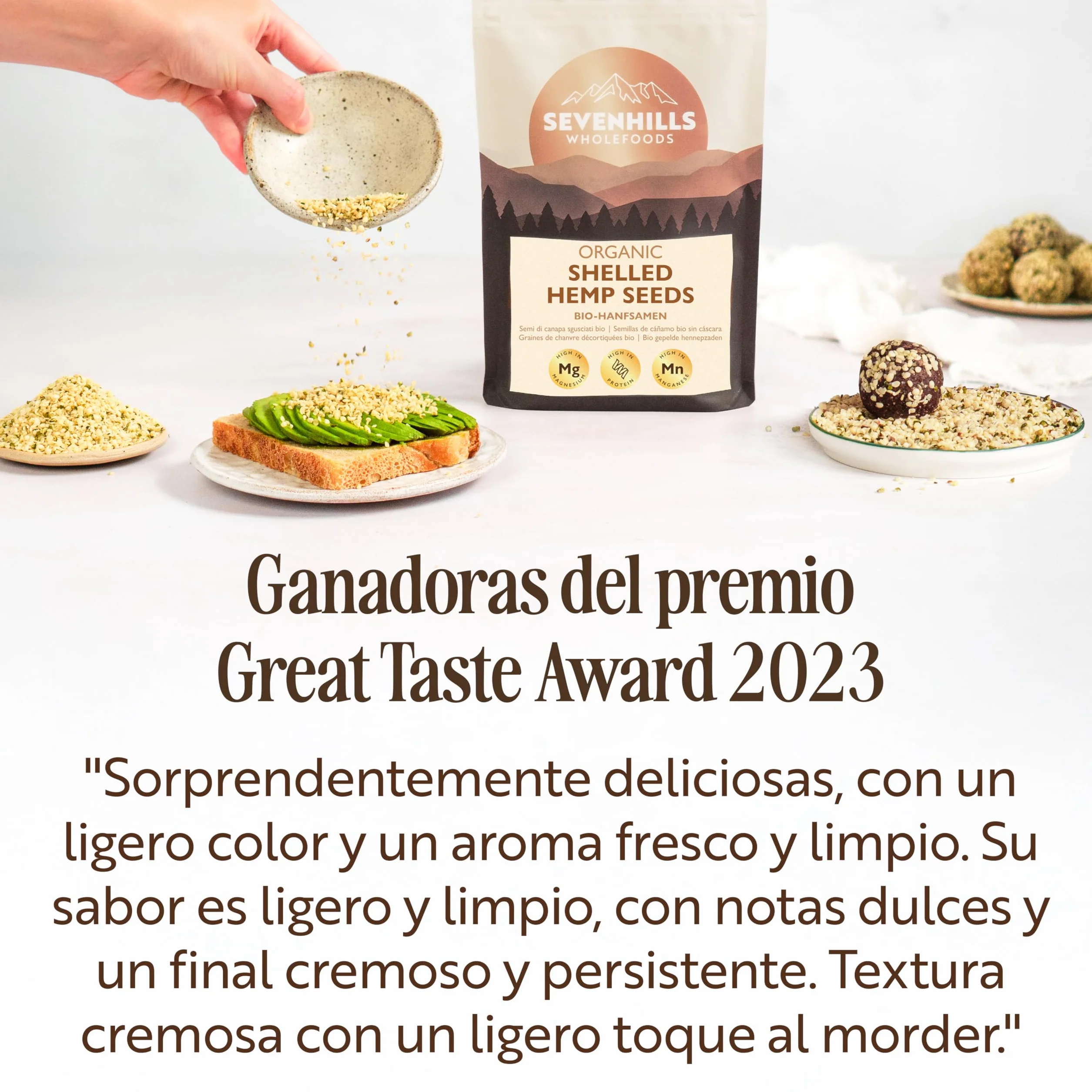 Sevenhills Wholefoods Semilla De Cáñamo Peladas Crudas Orgánico 1kg
