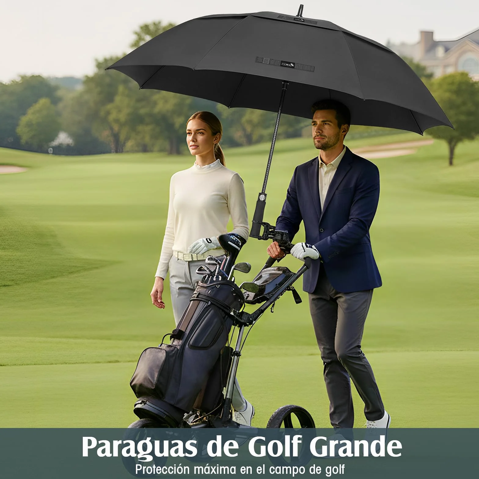 ZOMAKE Paraguas de Golf Grande Resistente al Viento,Resistente al Viento,50/54/62/68/72 Pulgadas,Paraguas de Golf Grande,Doble Toldo Ventilado para Hombres,Paraguas Extragrande de Gran Tamaño