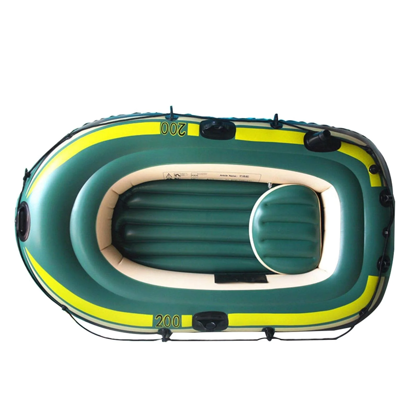 Barco inflable, balsa inflable de 2/3, balsa de pesca de inflado rápido, bote de bote resistente, juego de balsa inflable, barco inflable portátil, balsa de kayak ligera para adultos y niños