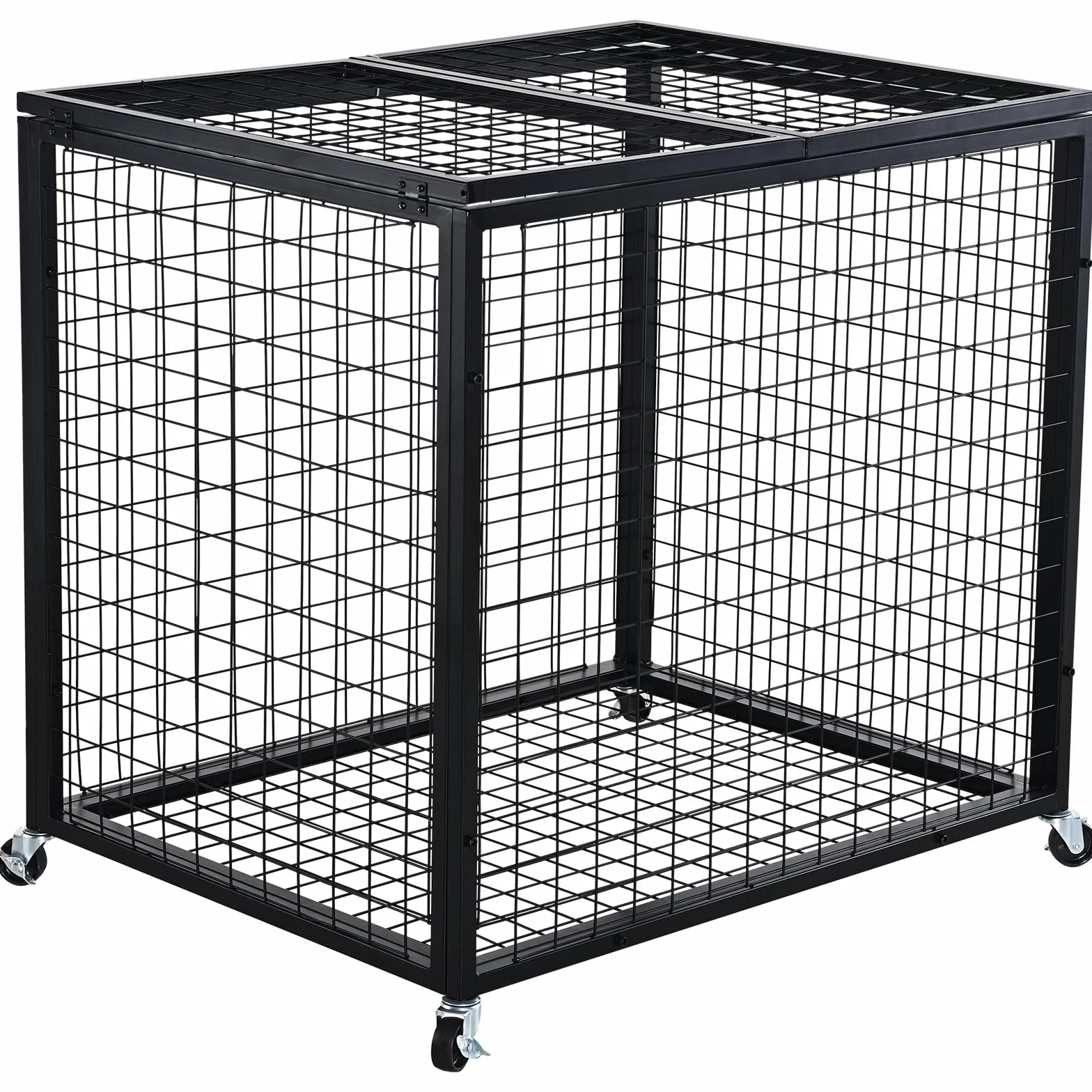 VEVOR Carro de Bolas con Cerradura 85x67,5x82,5 cm Jaula Móvil de Almacenamiento de Bolas con 4 Ruedas de Acero y Frenos Organizador para Equipo Deportivo Gimnasio Escuela Garaje Interior Exterior