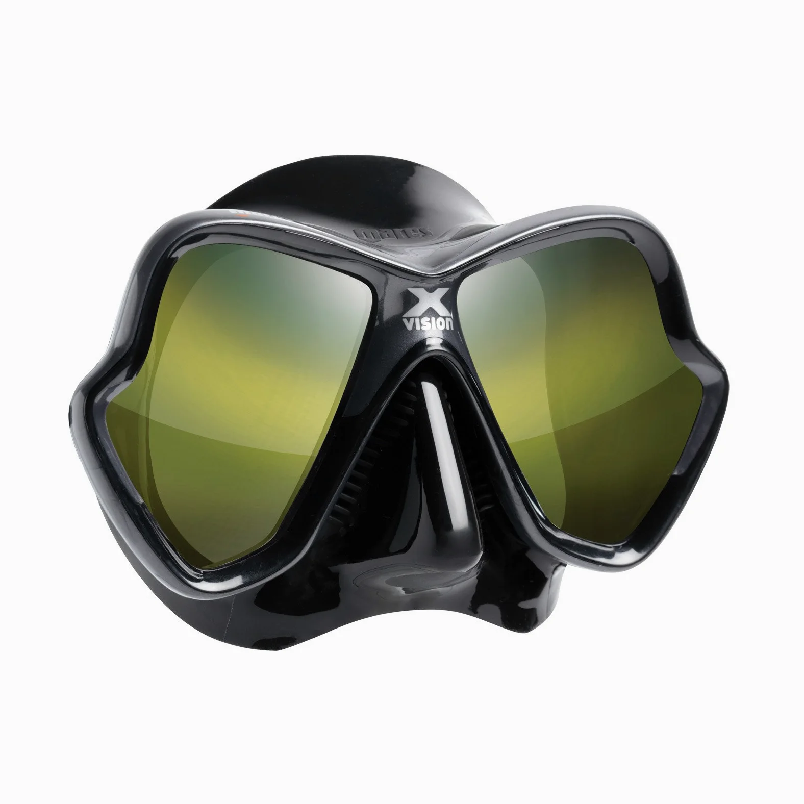 Mares X-Vision Ultra Liquid Skin - Máscara de buceo, color negro y dorado