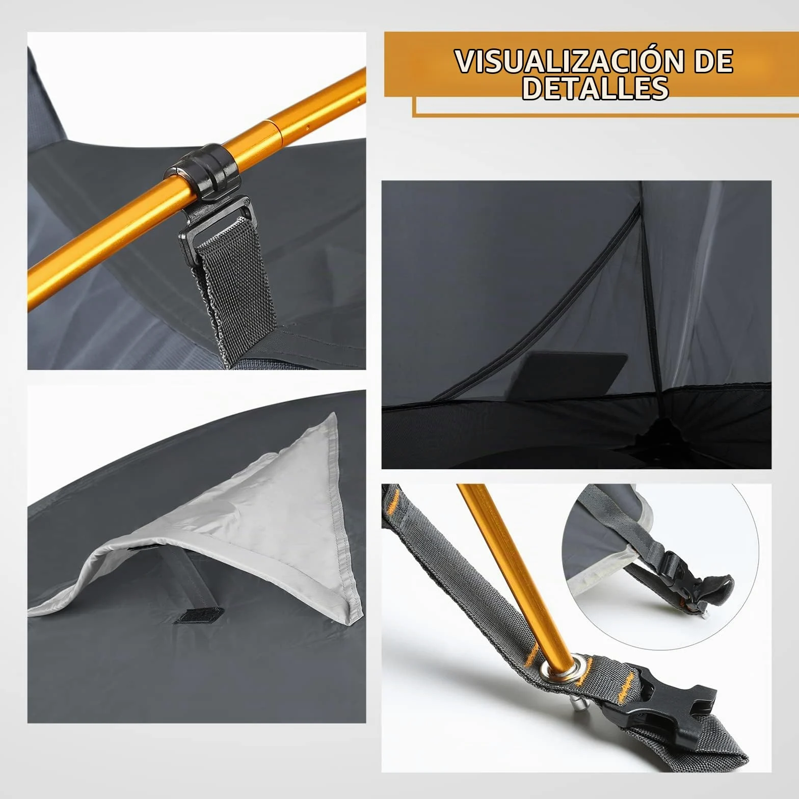 Bessport 2-3 Persona Tienda de Campaña con Dos Puertas A Prueba de Resistente al Agua y al Viento para Viajes, Camping, Senderismo