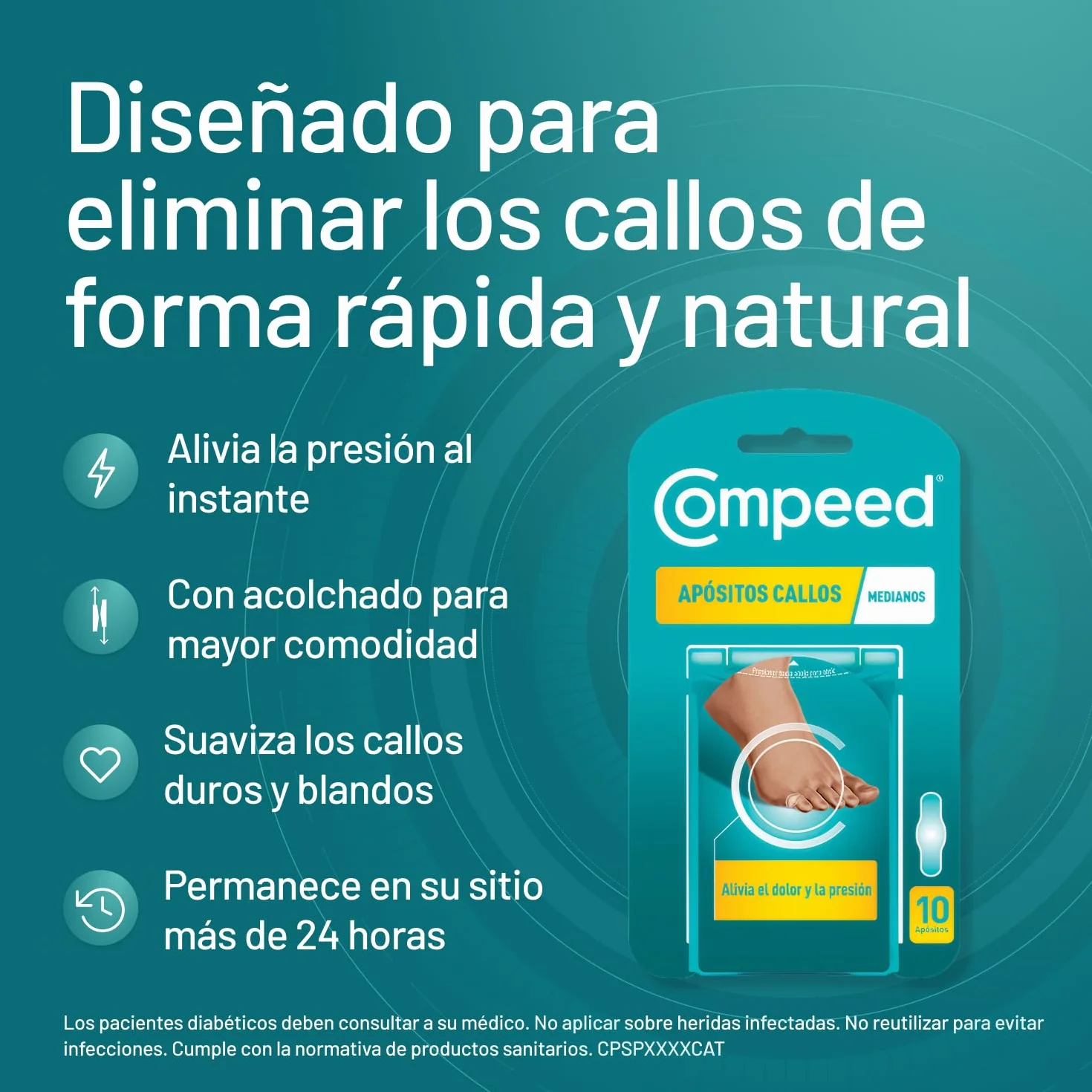Compeed Callos Medianos 10 uds Tratamiento para eliminar callos pies