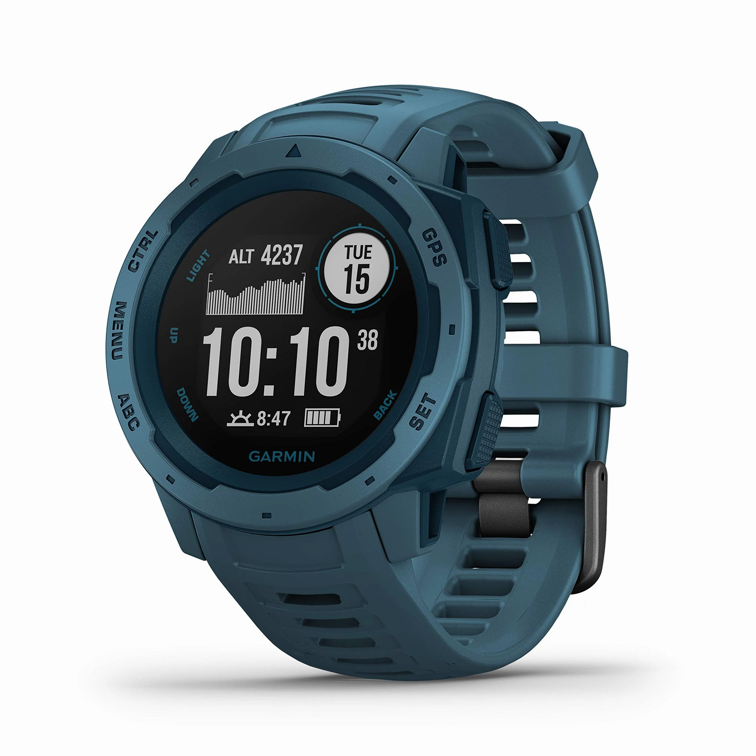 Garmin Instinct, GPS Watch, Lakeside Blue, WW (Reacondicionado)