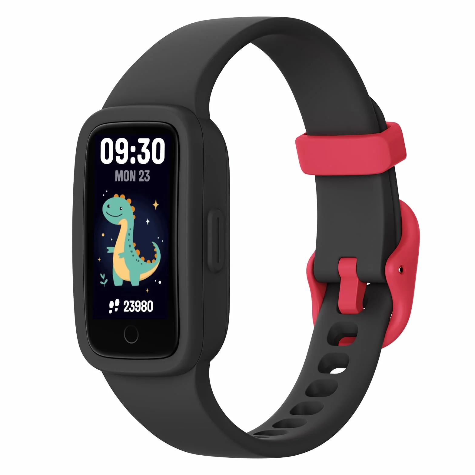 BIGGERFIVE Vigor 3 Pulsera de Actividad para Niños, Reloj Inteligente con Pantalla AMOLED, Impermeable 3ATM, Monitor Ritmo Cardíaco y Sueño, Negro