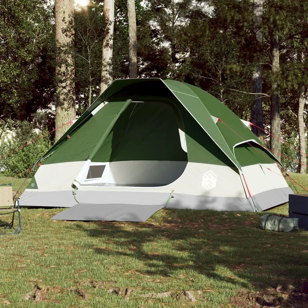 Tienda de campaña iglú para 4 Personas Impermeable Verde, Camping Tienda - 94777