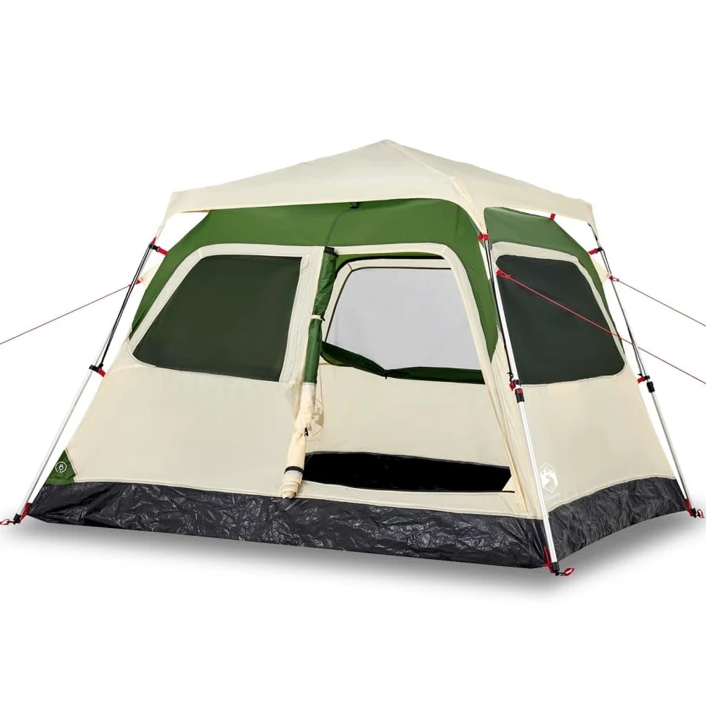 Tienda de campaña domo para personas, verde, sistema de liberación rápida, carpa impermeable para exteriores con conexión electrónica, ligera y portátil para aventuras