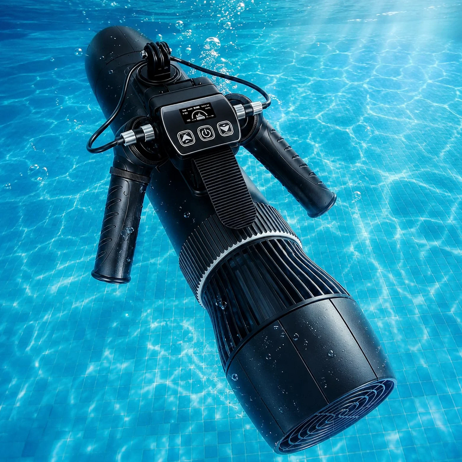 Scooter Submarino, Motor De 500 W, 9 Velocidades, Impermeable Ipx8 | Muestra Velocidad Y Baterías Del Scooter Y Mando, 3-9 Km/H, Control Dual, Para Agua Dulce O Salada