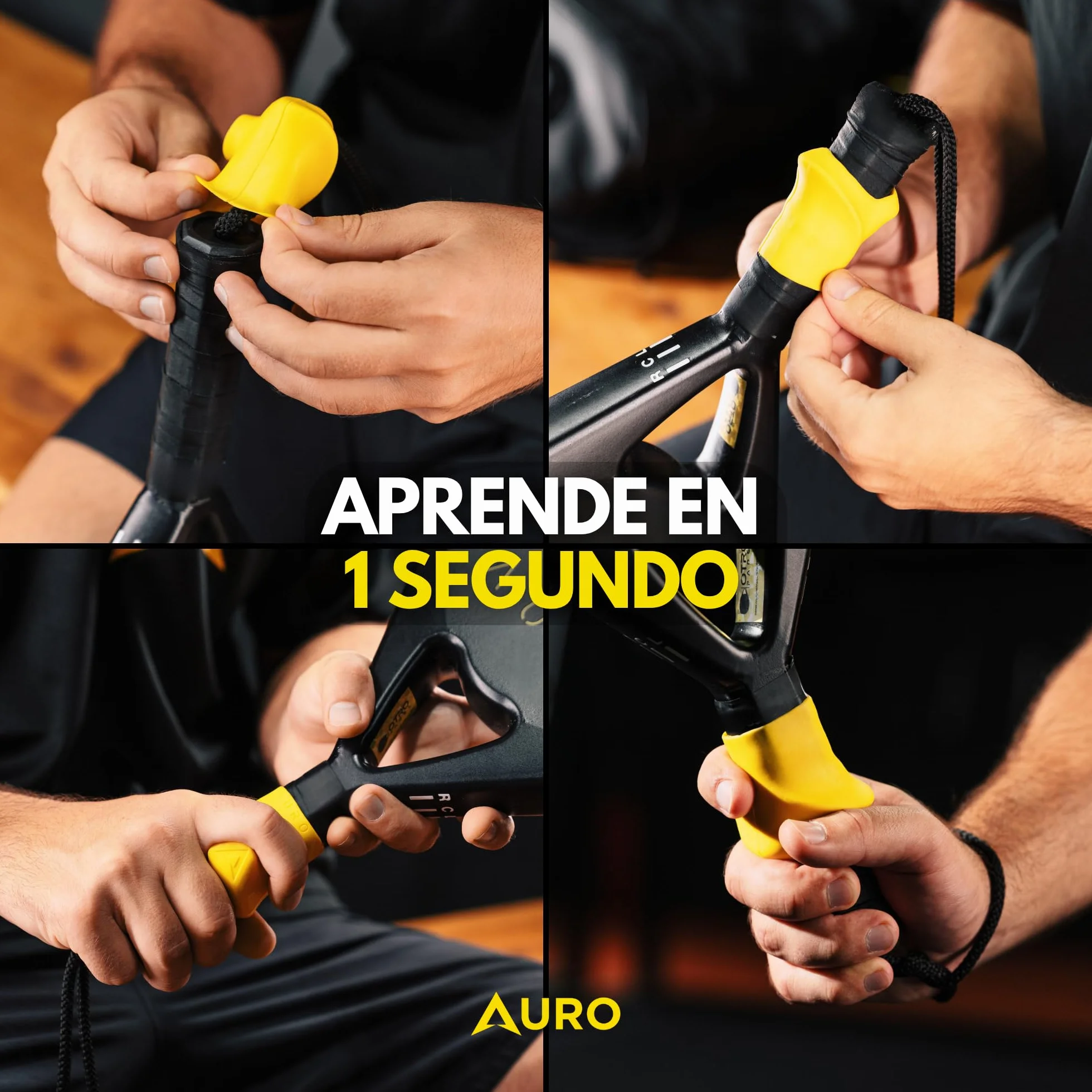 Grip para Pádel, Tenis y Pickleball Auro Grip – Corrige tu Empuñadura al Instante | Mayor Control, Potencia y Precisión