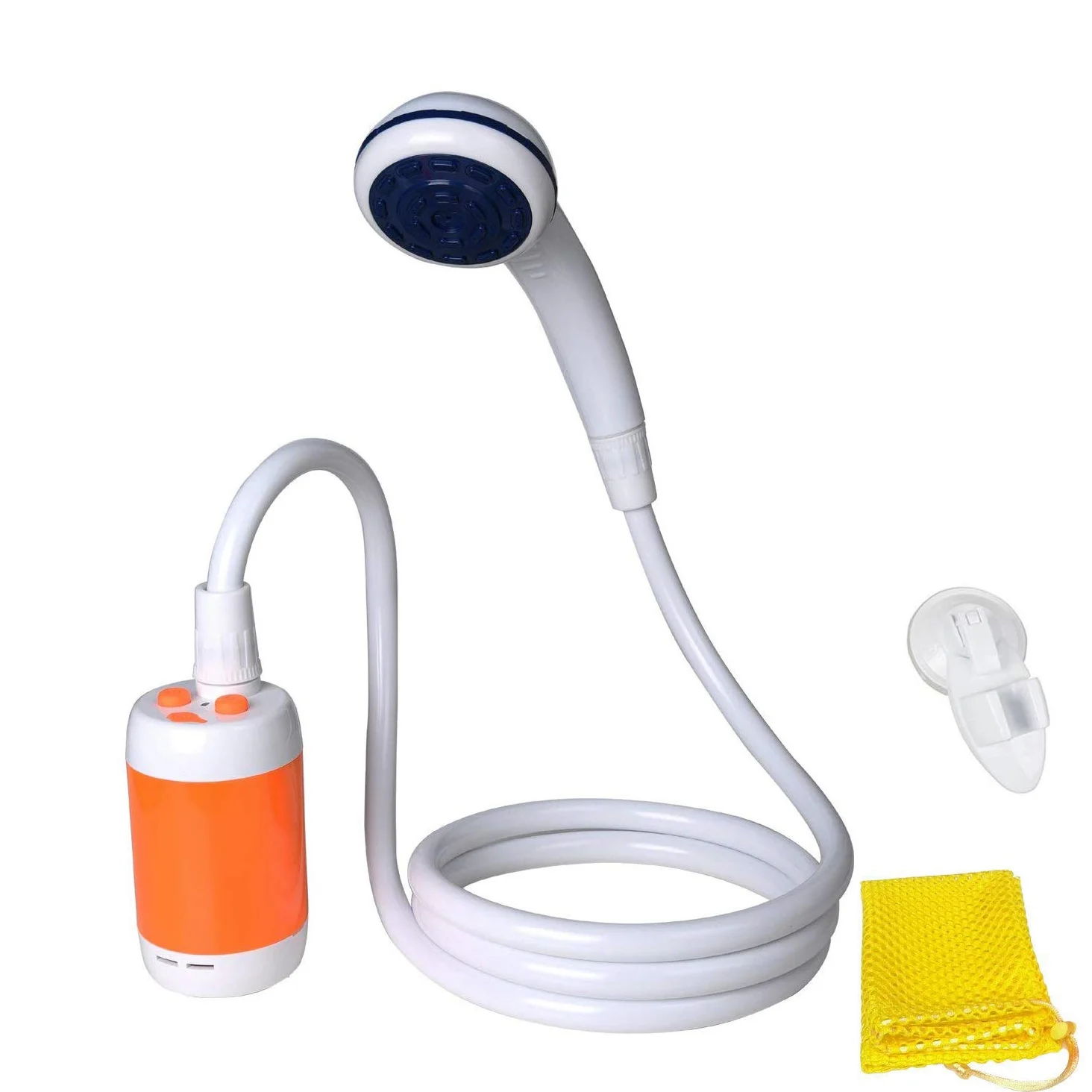 Laserbeak Ducha Portátil Ducha de Camping para Uso en el Hogar o al Aire Libre con Lavado de Coche Mascotas Lavado Vegetación Riego, Batería Incorporada de 4800mAH y Cabezal de Ducha ON/Off Válvula