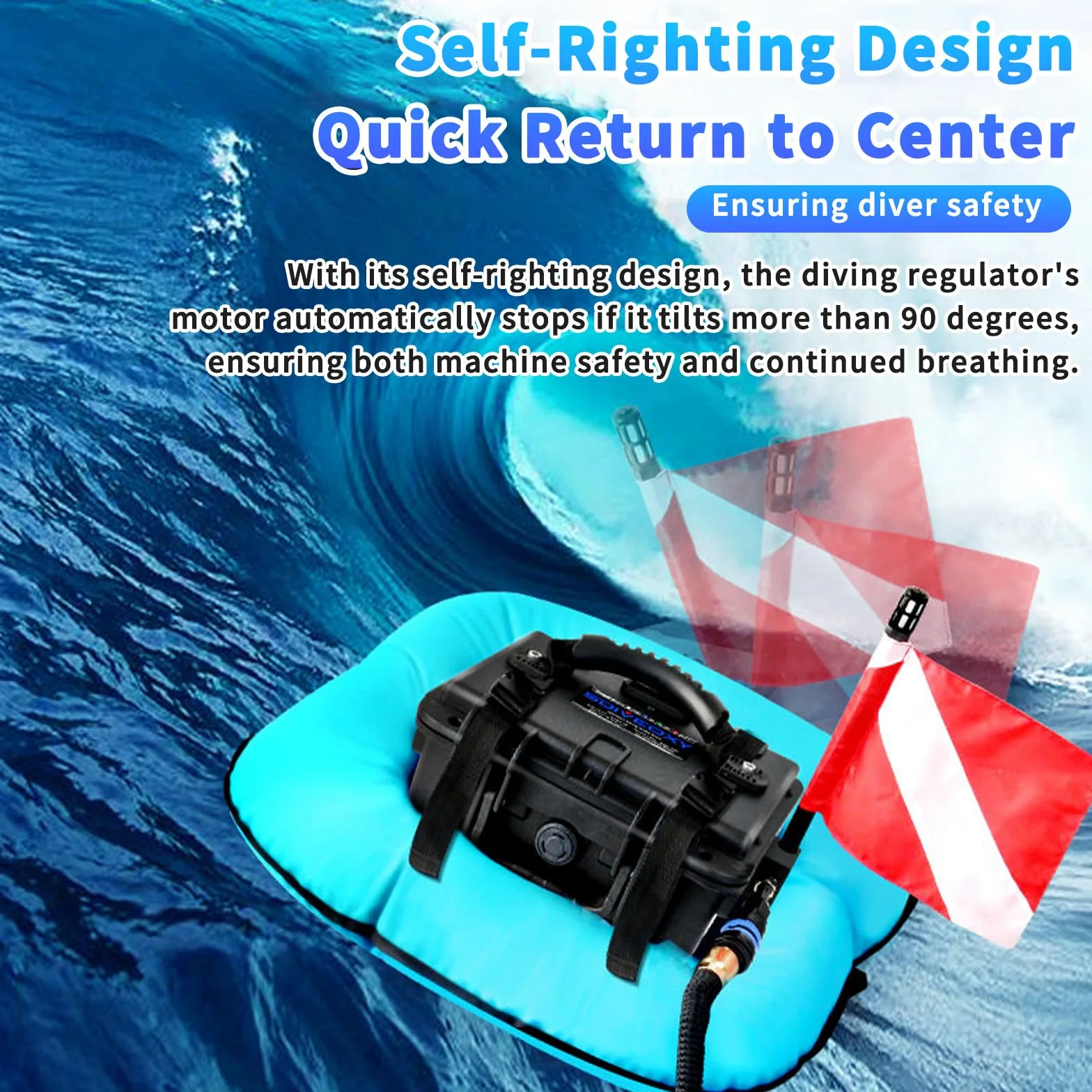 S-istema De Buceo Sin Tanque, 60-70 Min, Dispositivo De Respiración Subacuática, Profundidad Máxima De Buceo 10 M, Suministro De Aire De 52 L/Min, para Buceo Al Aire Libre Red-Basic