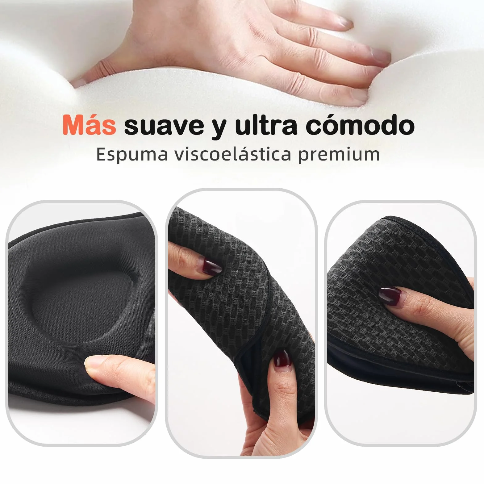 INNELO Máscara de Dormir 3D Antifaz Bloqueo de Luz 100% para Viajes, Negro