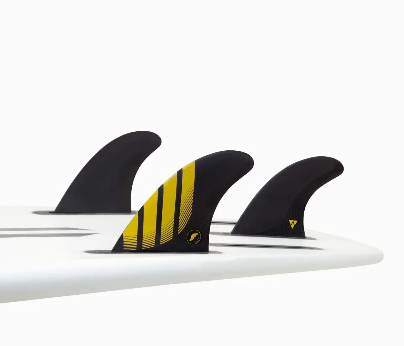 Futures Fins P4 Alpha - Juego de aletas de hélice (carbono/amarillo, pequeño)