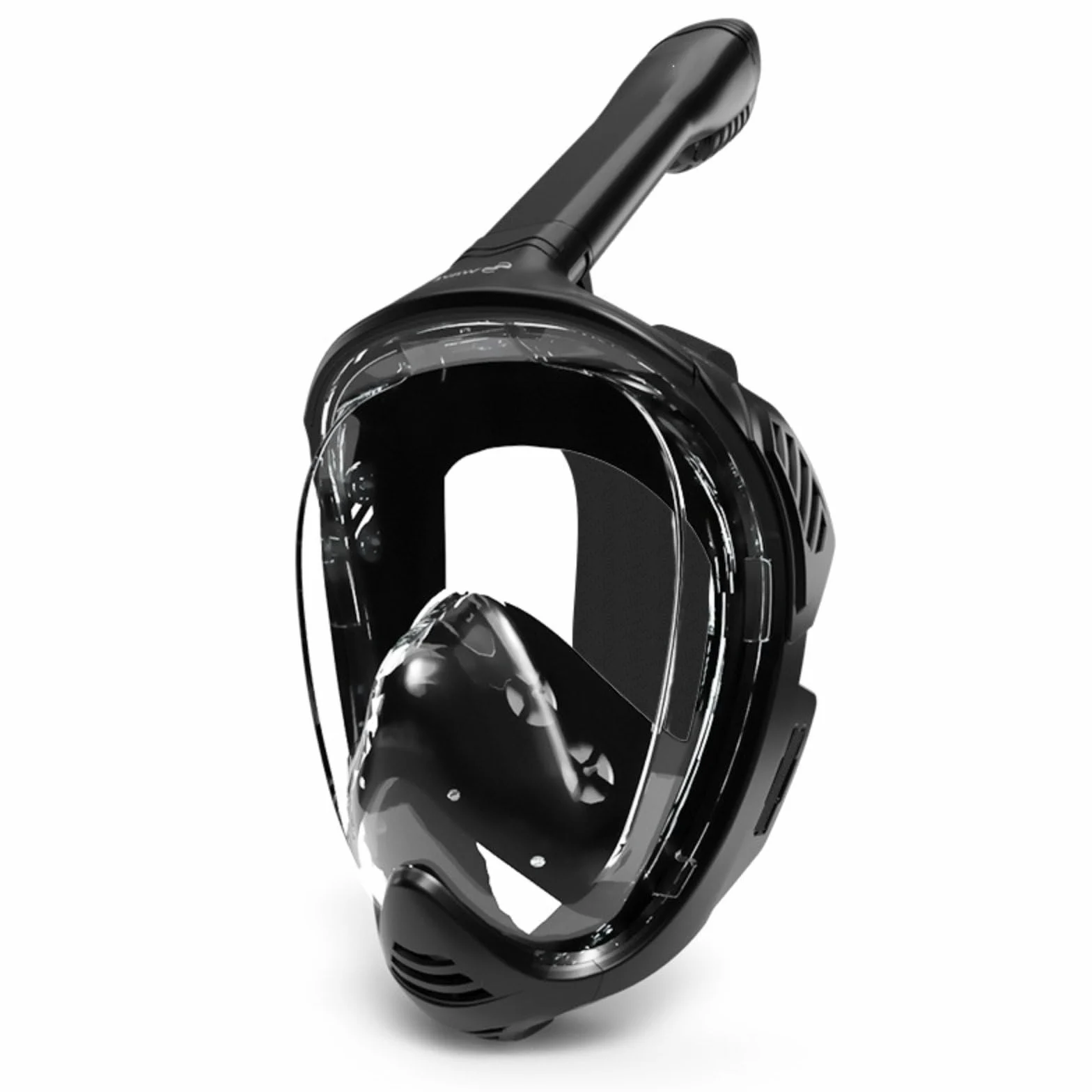 Baoblaze Máscara de Buceo con Snorkel Completo Gafas Visor con Tubo Seco Que Bloquea de Visión Amplia y Silicona Confortable Estructura Plegable Adecuada para , Negro , XL