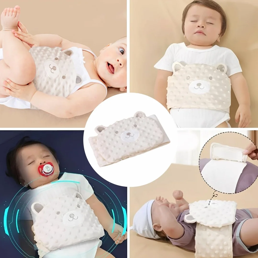 Cinturón de Calor Anticólicos para Bebé con Bolsa de Semillas, Ajustable Beige