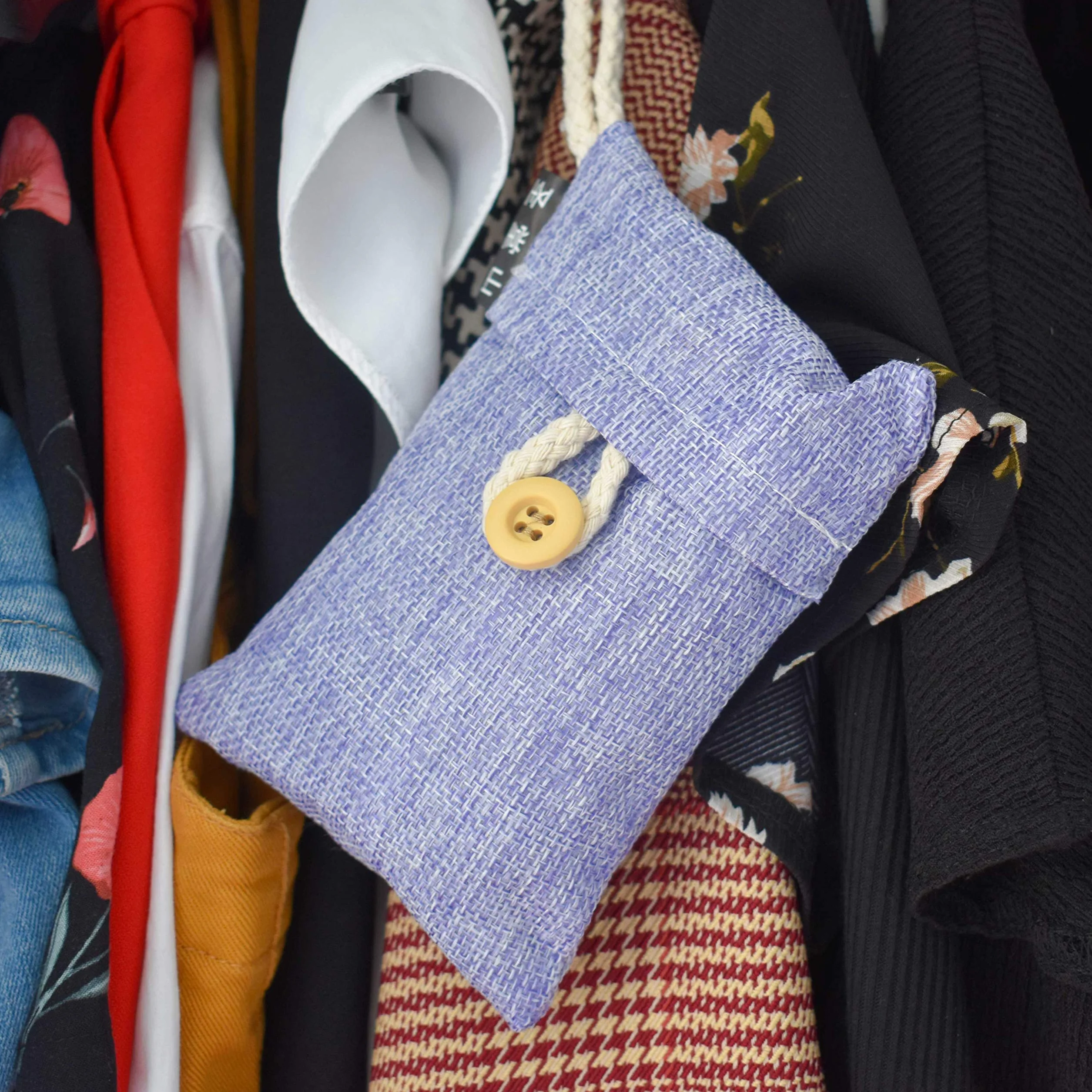 TRIXES Bolsas Purificadoras de Lino Carbón de Bambú para Armario Absorben Olores