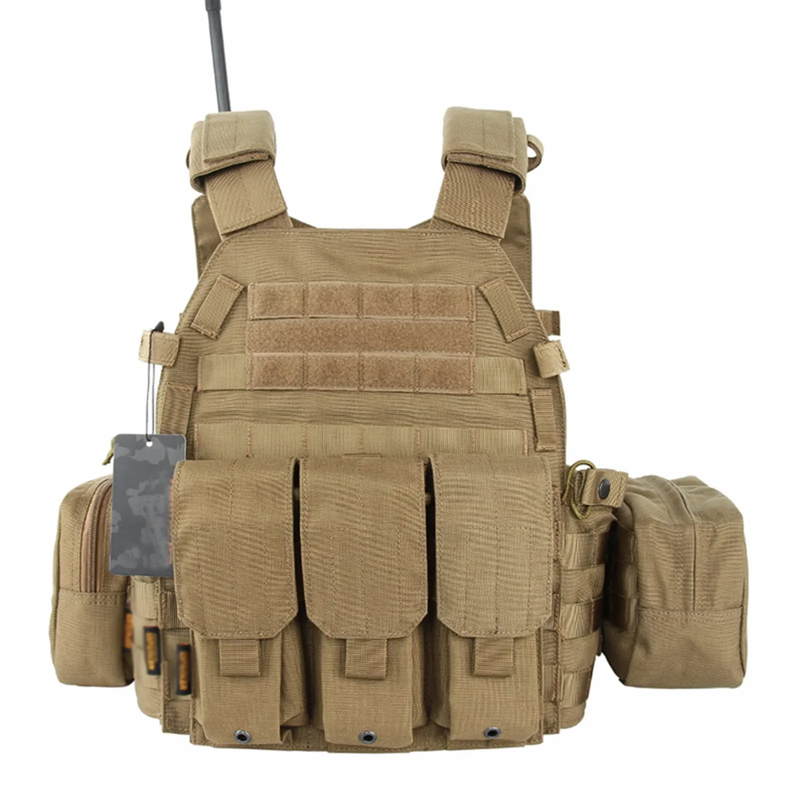 Chaleco táctico de caza al aire libre, equipo militar de pecho, con bolsa de herramientas de entrenamiento, accesorios de equipo Cs para Airsoft, escalada y senderismo. (T)