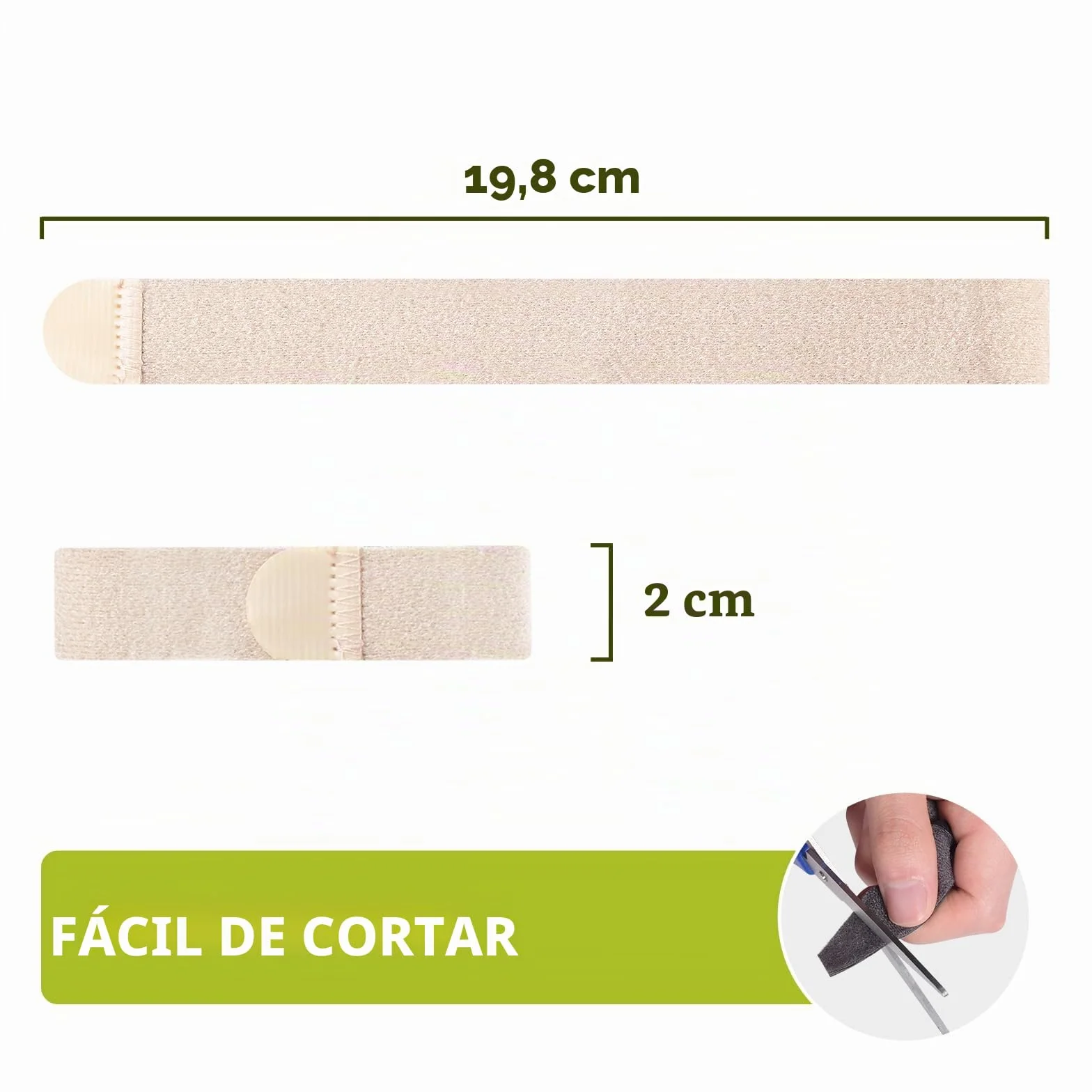 Bukihome 6 Piezas Enderezador de dedos en martillo, vendas de tela reutilizable, Beige