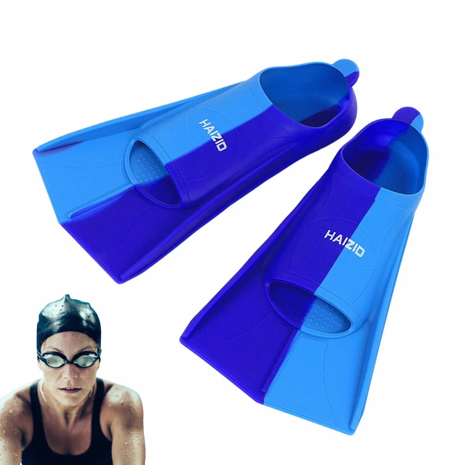 Aletas de natación – Equipo de natación de silicona suave, coloridas ayudas de natación para esnórquel | Aletas de natación antideslizantes con capa protectora, cómodas aletas de capa protectora para