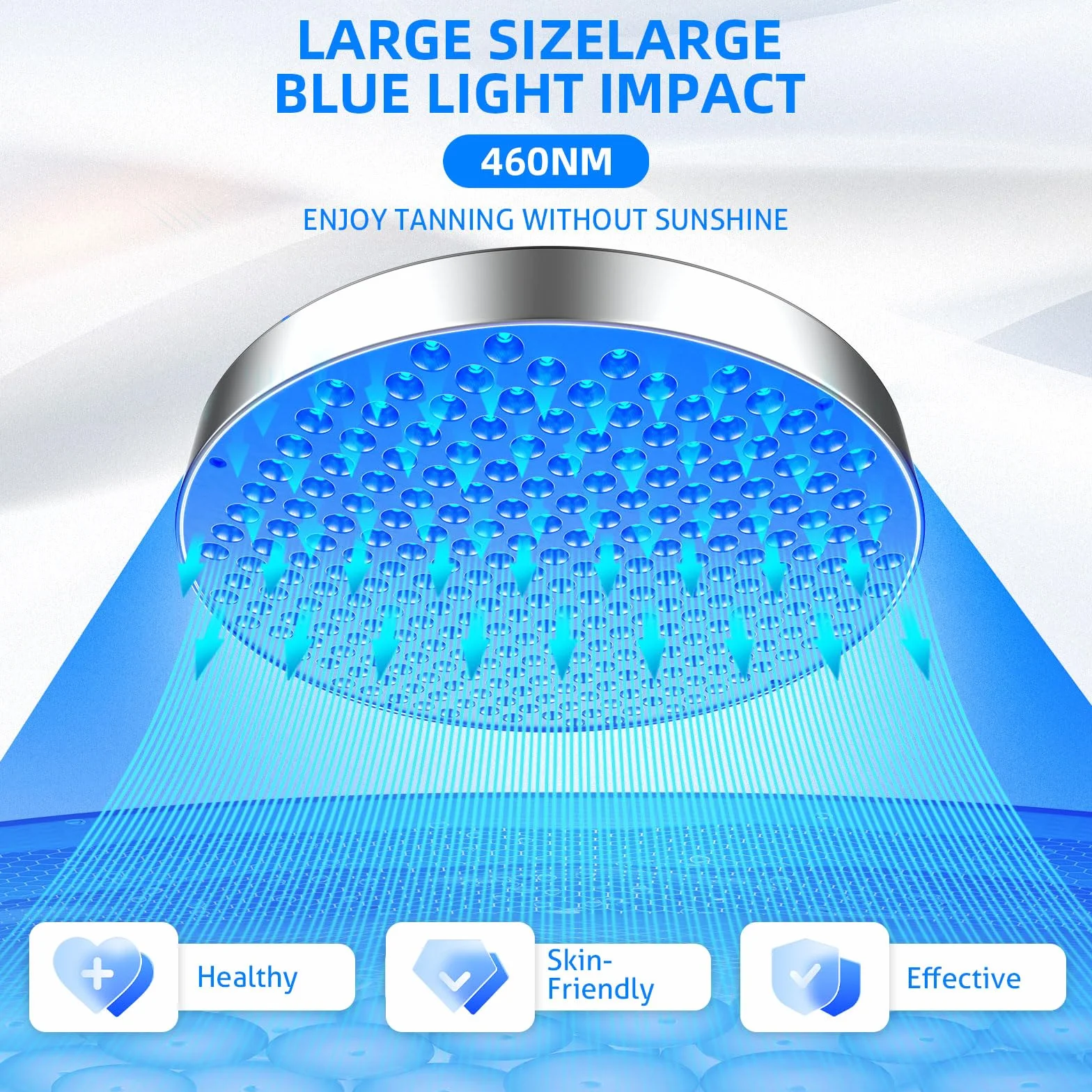 Lámpara de bronceado 460 NM 50 W 250 LED portátil con soporte ajustable