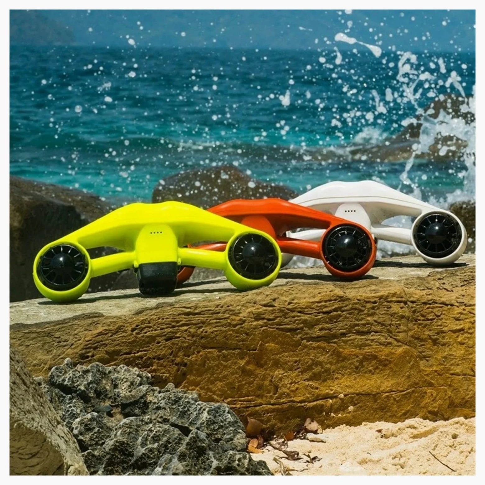 Scooter submarino, Hélice Subacuática Manual Pequeña Asistida Por Energía Eléctrica For Buceo, Natación, Refuerzo De Tiro, Equipo De Buceo For Niños Y Adultos(Oranje)