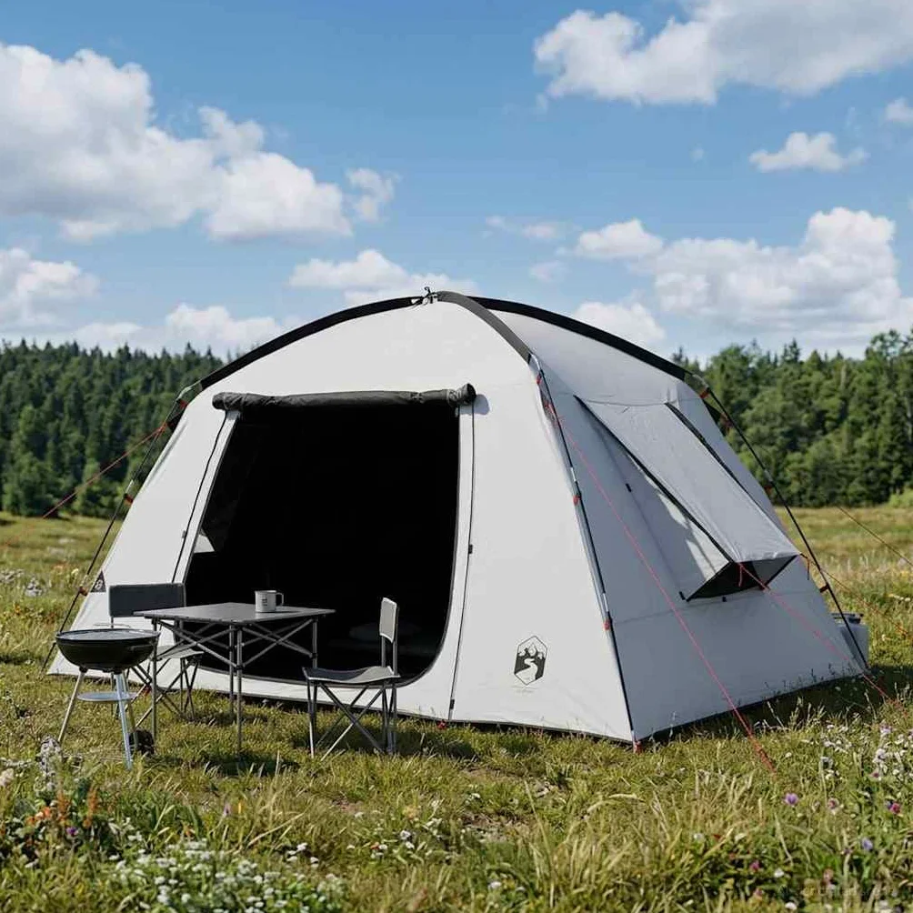 Tienda Cabane Gris Y Naranja 400 x 210 x 180 cm Poliéster