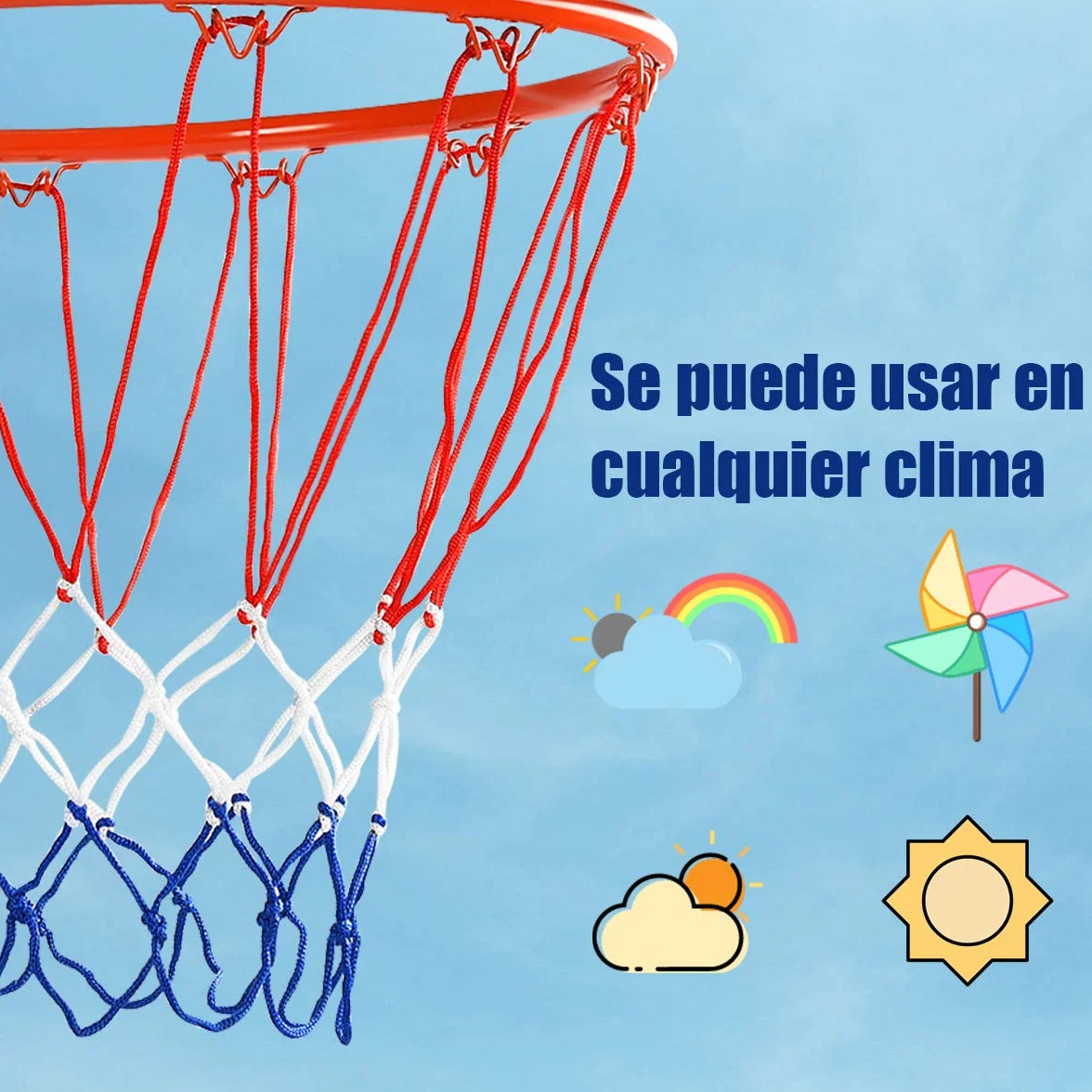 COSTWAY Ø 45 cm Canasta de Baloncesto para Pared con Red de Nylón, Marco de Acero, Juguete para Interior y Exterior (Estilo 1)