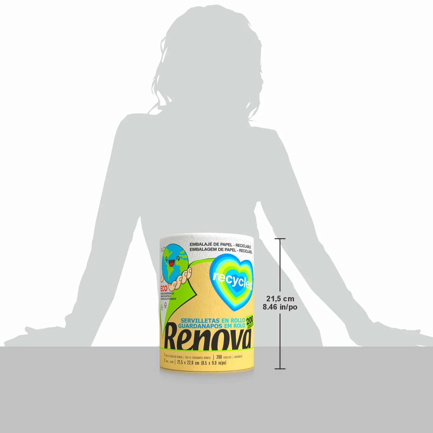 RENOVA Rollo De Cocina Gigaroll Ecológico, 260 g