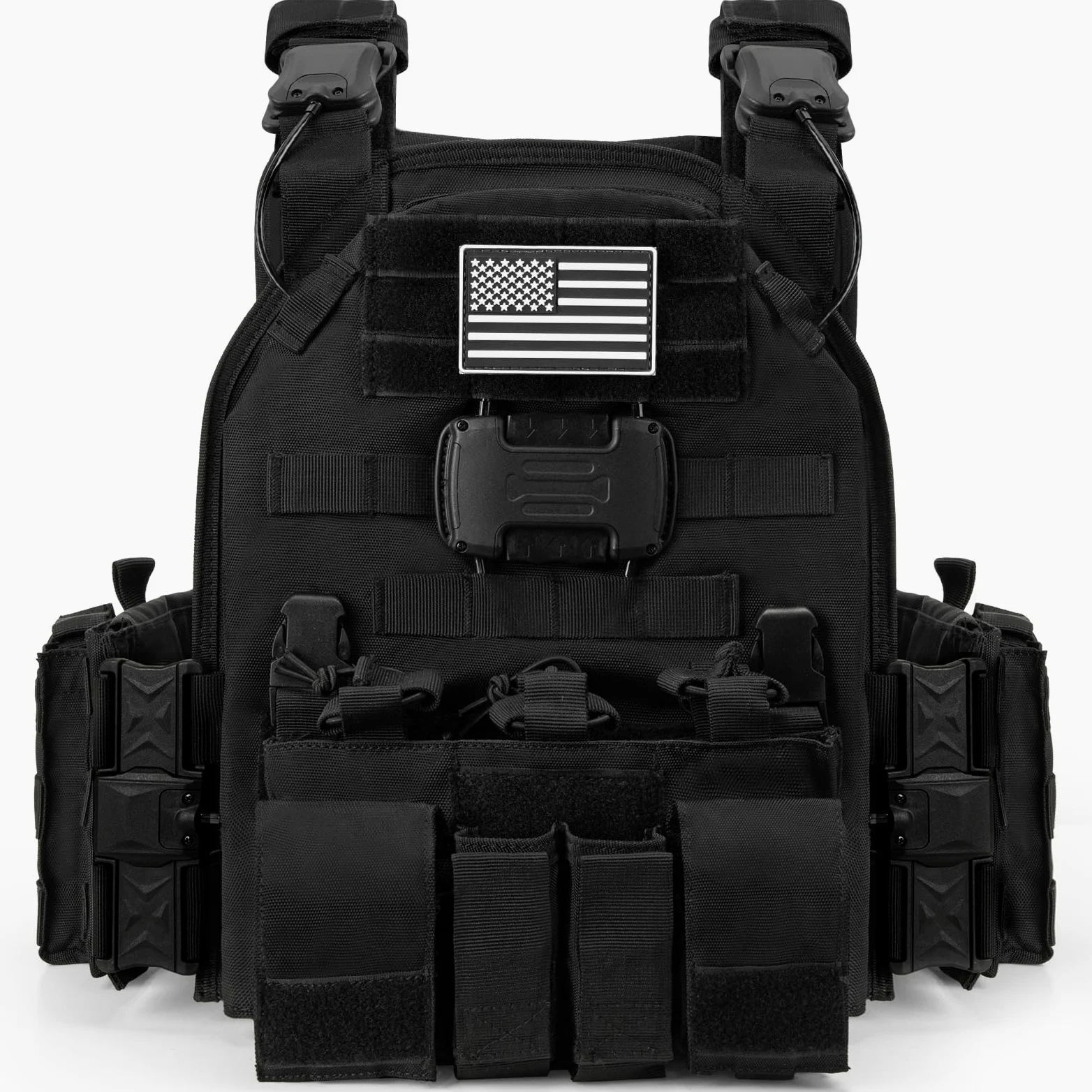 Jueachy Chaleco táctico magnético para hombre: liberación rápida con un botón de desmontaje ligero, sistema Molle para entrenamiento