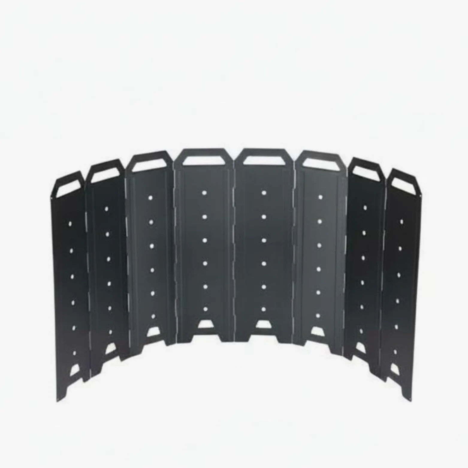 Cortaviento Plegable Ventilado Paraviento Plegable Estufa Negro Equipo Camping para Fogata, 50CM, Yd-50