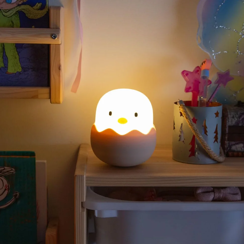 Lampara nocturna de mesa LED Infantil quitamiedos recargable Chicken Greenice
