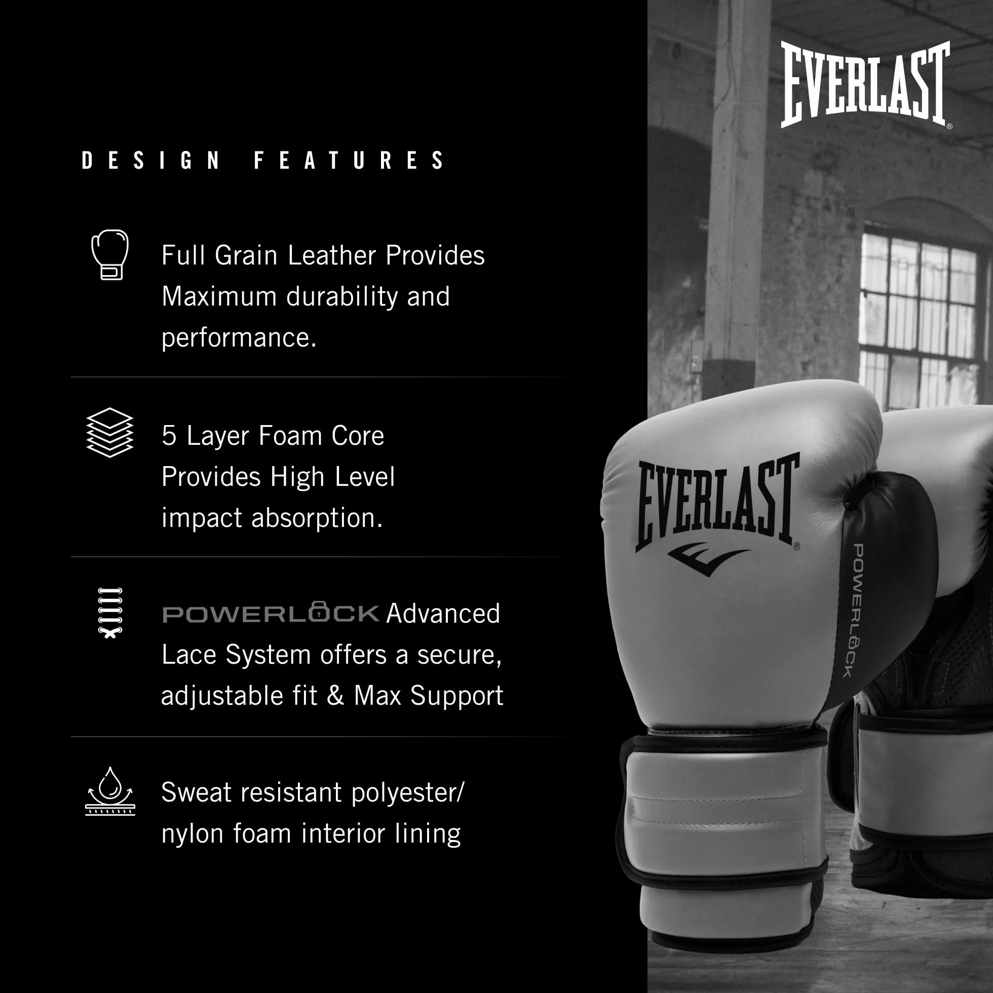 Everlast Unisex – Erwachsene Powerlock 2R Glove Handschuhe