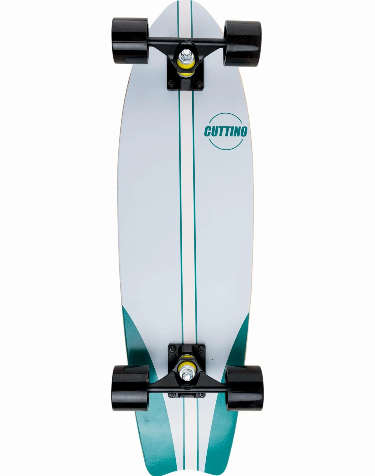 Monopatín Cruiser Skate Tipo Surfskate Vintage | Tabla de Arce | Ejes de Aluminio | Ruedas 60x45mm | Rodamientos ABEC-7 | para Carving y Cruising | 69 cm, Madera de Arce