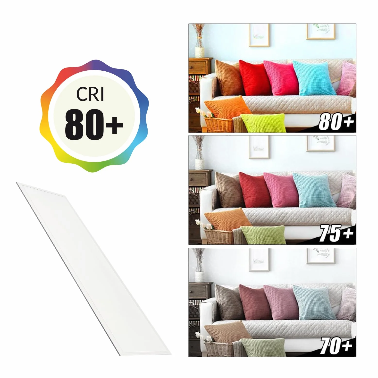 Panel LED Empotrable 120x30cm 48W CCT 5000 Lúmenes