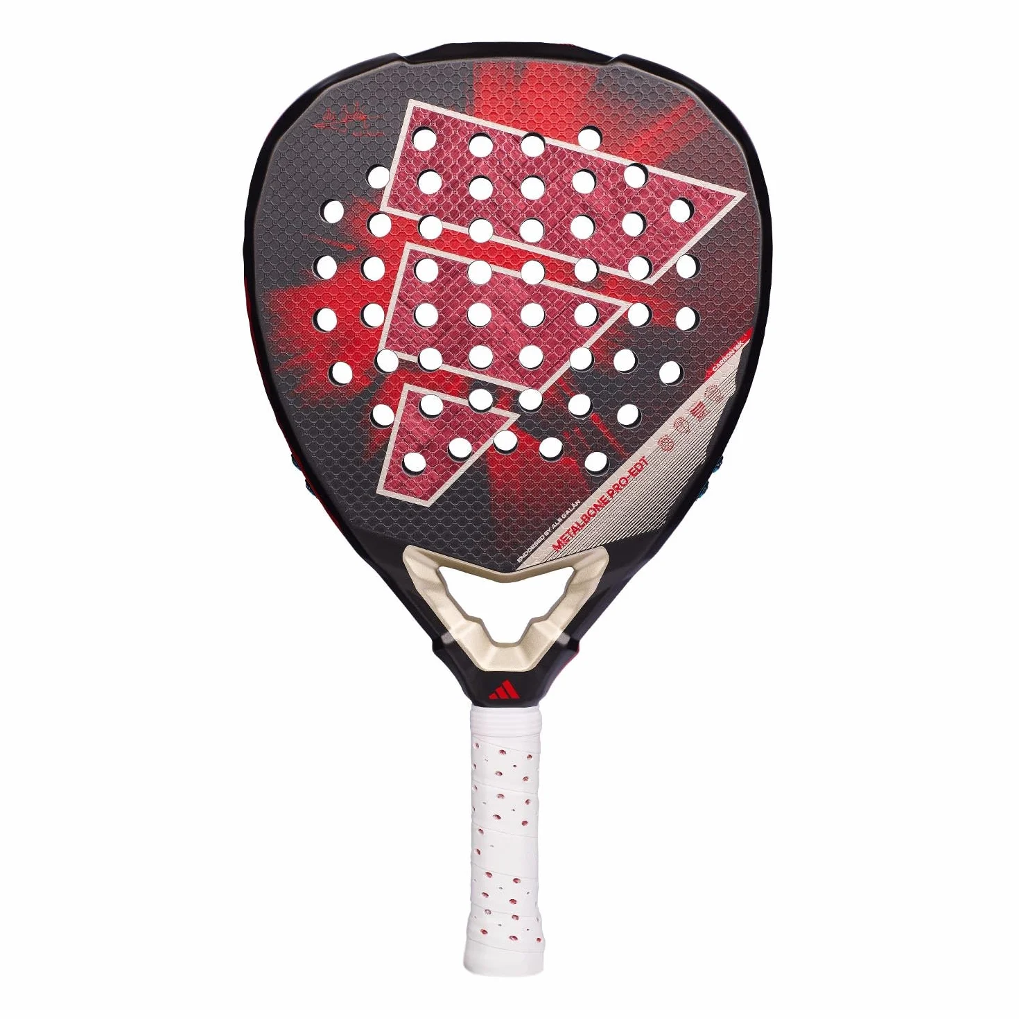 Pala de Padel adidas Metalbone Pro EDT 2026 Ale Galán, Forma Diamante, Goma eva Soft Performance, Fibra Carbon aluminized 16k