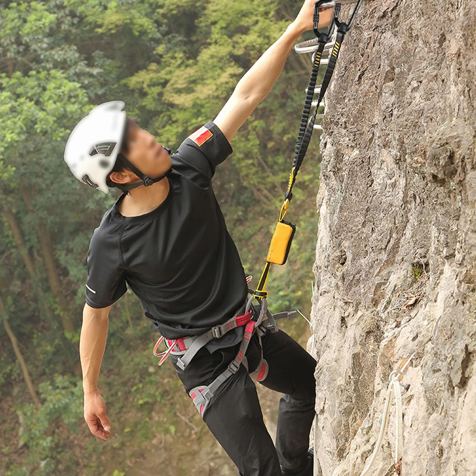 Juego de vía ferrata correa de escalada equipo de escalada